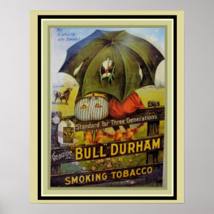 Pôster Tabaco de fumo de Bull Durham do cartaz do anúnci