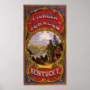 Poster Tabaco pioneiro Kentucky