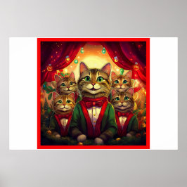 Poster Tabby Cat Choir
