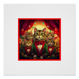 Pôster Tabby Cat Choir