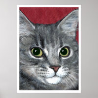 Tabby Cat ~ desenho de lápis colorido