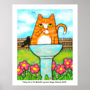 Poster Tabby Cat No Birdabat