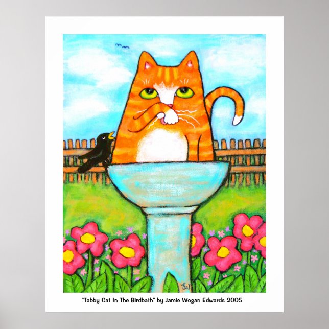 Poster Tabby Cat No Birdabat (Frente)
