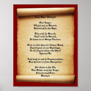 Poster Taberna das sopas da oração da cerveja