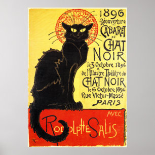 Pôster Taberna du Conversa Noir, Steinlen