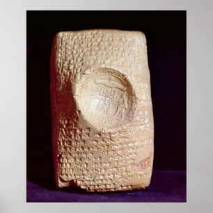 Pôster Tablet with cuneiform inscription