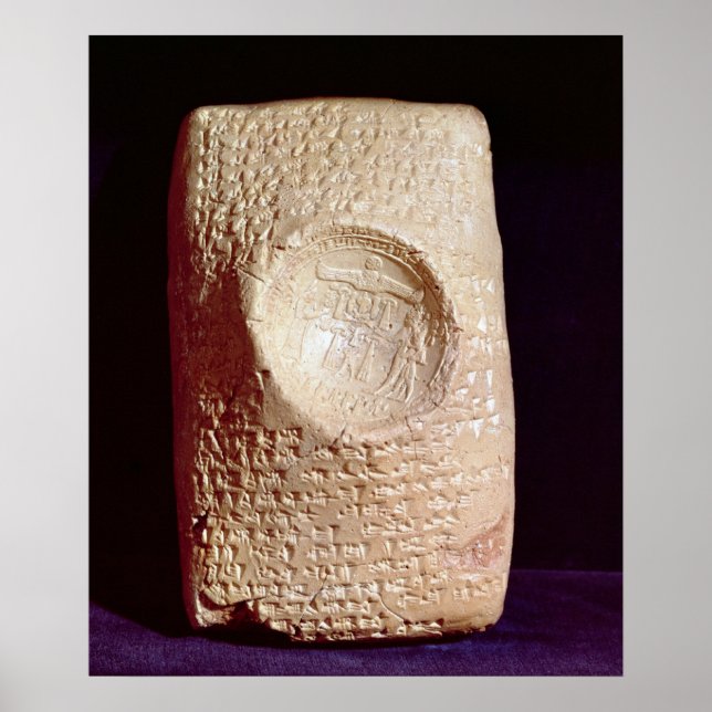 Pôster Tablet with cuneiform inscription (Frente)