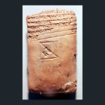 Pôster Tablet with cuneiform script, c.1830-1530 BC<br><div class="desc">Babylonian's Tablet with cuneiform script, c.1830-1530 BC (clay) located at the Iraq Museum, Baghdad.</div>