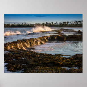 Pôster Tabuba Beach: Breaking Waves On The Reefs