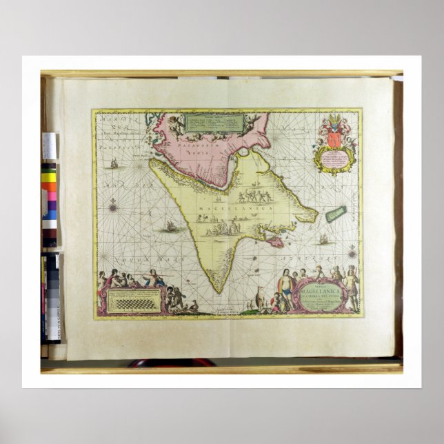 Pôster Tabula Magellanica, Quatierrae del Fuego, placa 18 (Frente)