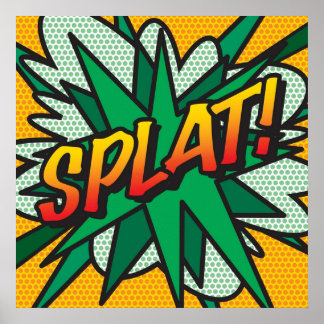 Poster Tabuleiro de banda desenhada SPLAT Pop Art Modern 