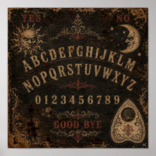 Poster Tabuleiro de Espírito Vintage Halloween Seance