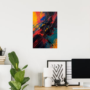 Poster Tabuleiro Dinâmico - Expressionista de Abstrato Mo