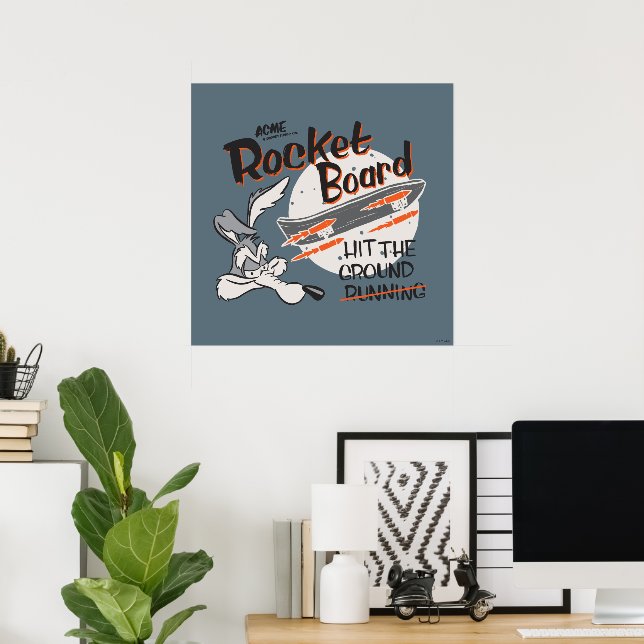 POSTER TABULEIRO FOGUETE ACME DO COYOTE WILE E.™ (Escritório em casa)