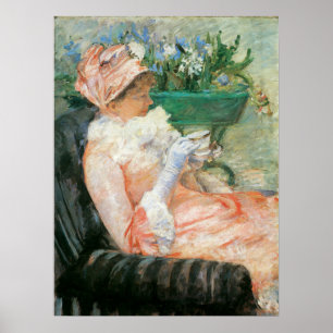 Poster Taça de chá de Mary Cassatt, Impressionismo de V
