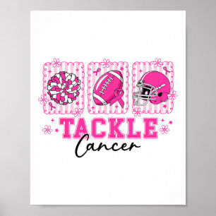 Poster Tackear Cancer A de Mama de Fita Rosa de Fita do C