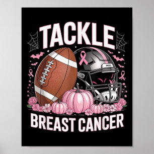 Poster Tackear o Cancer de futebol do Cancer da mama Awar