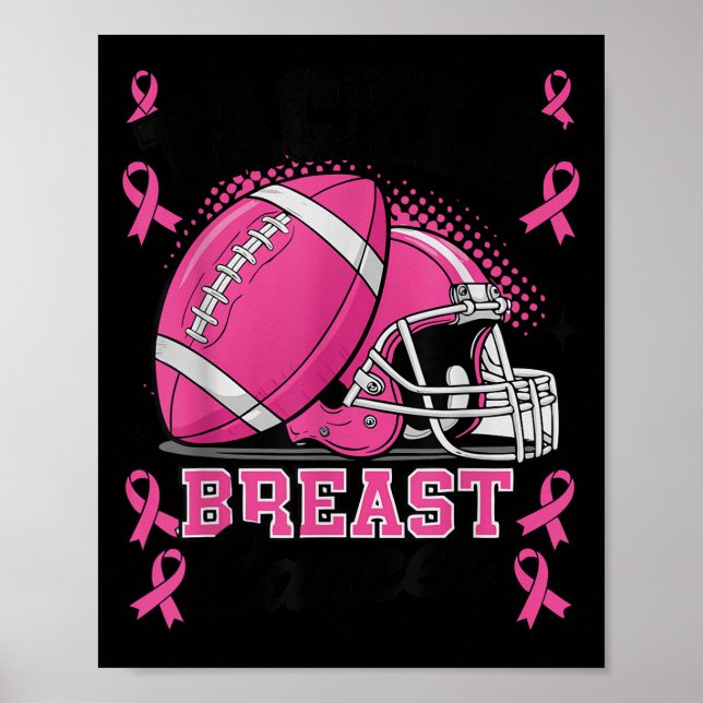 Poster Tackle Breast Cancer Awareness Nk Ribbon Futebol  (Frente)