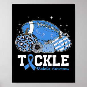 Poster Tackle Diabetes Azul Diabéticos Tipo 1 Awaren