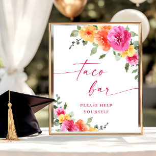 Poster Taco Bout a Bright Future Graduation Floral