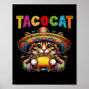 Poster Taco Cat Para Mulheres E Crianças - Tacocat Cinco