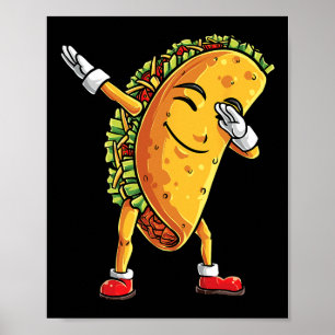 Poster Taco Dabbing Cinco De Mayo Engraçado Rapazes Homen