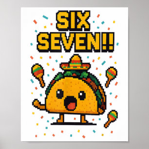 Poster Taco de Gamer Divertido Seis Sete Cinco De Mayo 67