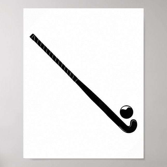 Poster Taco de hóquei de campo Silhouette e estado de ama (Frente)