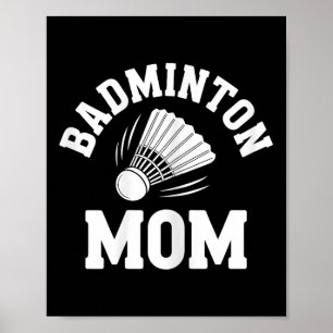 Poster Taco de mãe de badminton engraçado Badminton 