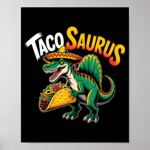 Poster Taco dinossauro spinosaurus cinco de maio tacosaur