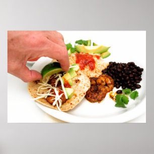 Pôster Taco do camarão