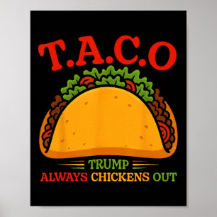 Poster Taco Engraçado Trump Sempre Desiste T.a.c.o 5