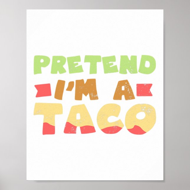 Poster Taco Halloween Design de Figurino Fingindo que sou (Frente)