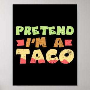 Poster Taco Halloween Design de Figurino Fingindo que sou