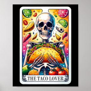 Poster Taco Lover Tarot Card Taco Terça-feira Cinco Mães