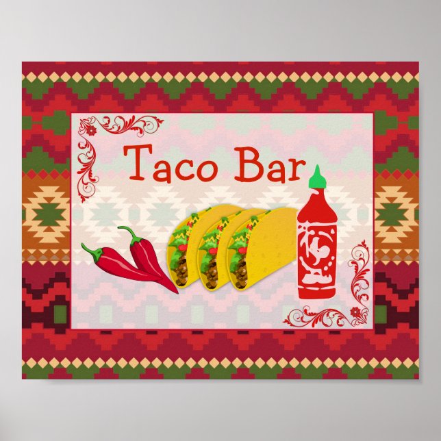 Poster Taco - Sinal de Bar (Frente)