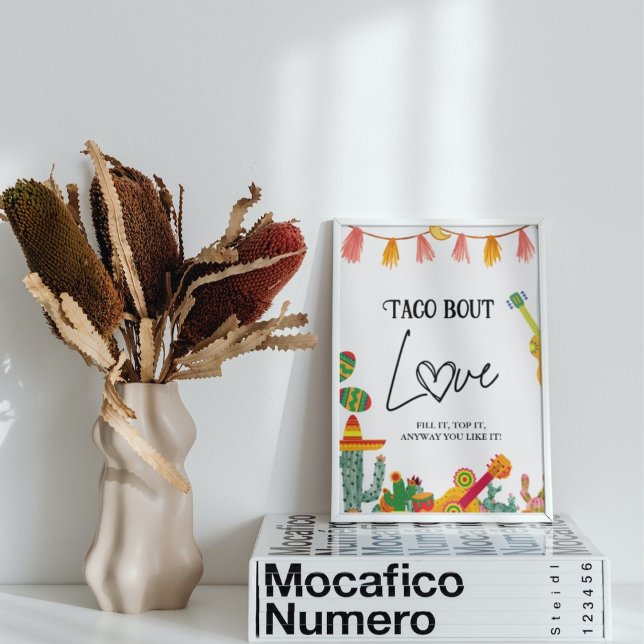 Poster Taco sobre Love cactus Bar Sinal de Taco (Criador carregado)