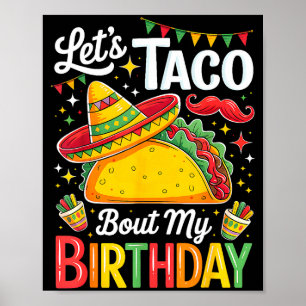 Poster Taco sobre o aniversário engraçado cinco de maio m