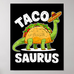 Poster Taco t rex dinossauro dino cinco de maio meninos