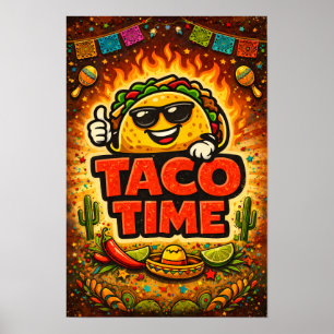 Poster Taco Time - Fiasco da Festa - Amantes de Comida