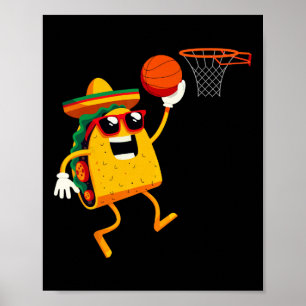 Poster Taco Tocando Esqueleto Para Celebração Do Cinco De