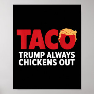 Poster Taco Trump Sempre Desiste