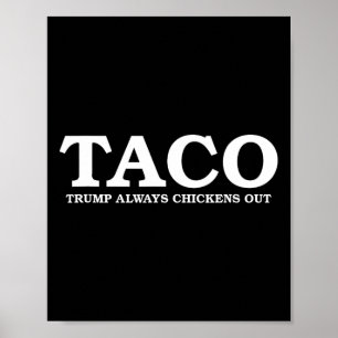 Poster Taco Trump Sempre Desiste da Conversa sobre Tarifa