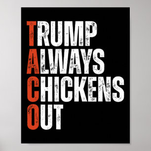 Poster Taco Trump Sempre Fala Frangos Dizendo Tarifa Engr