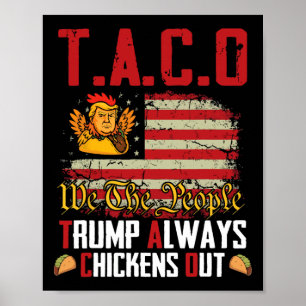 Poster Taco Trump Sempre Fala Frio Engraçado Vamos Taco