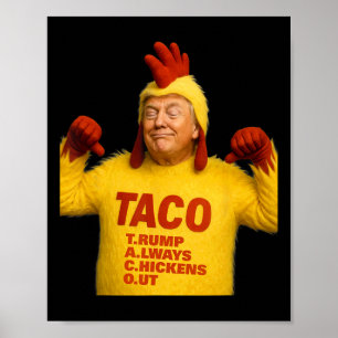 Poster Taco Trump Trump Sempre Desiste