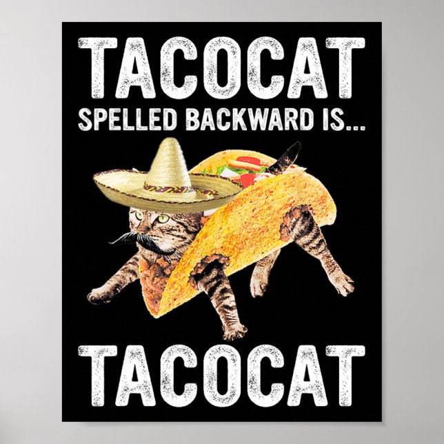 Poster Tacocat Ortografado Para Trás É... Tacocat Para Ta (Frente)