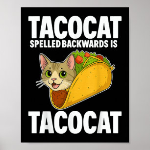 Poster Tacocat Ortografado Para Trás Presentes Engraçados