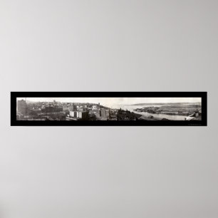 Pôster Tacoma, foto 1919 da skyline de WA