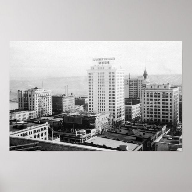 Pôster Tacoma, WA Skyline View do Hotel Winthrop (Frente)